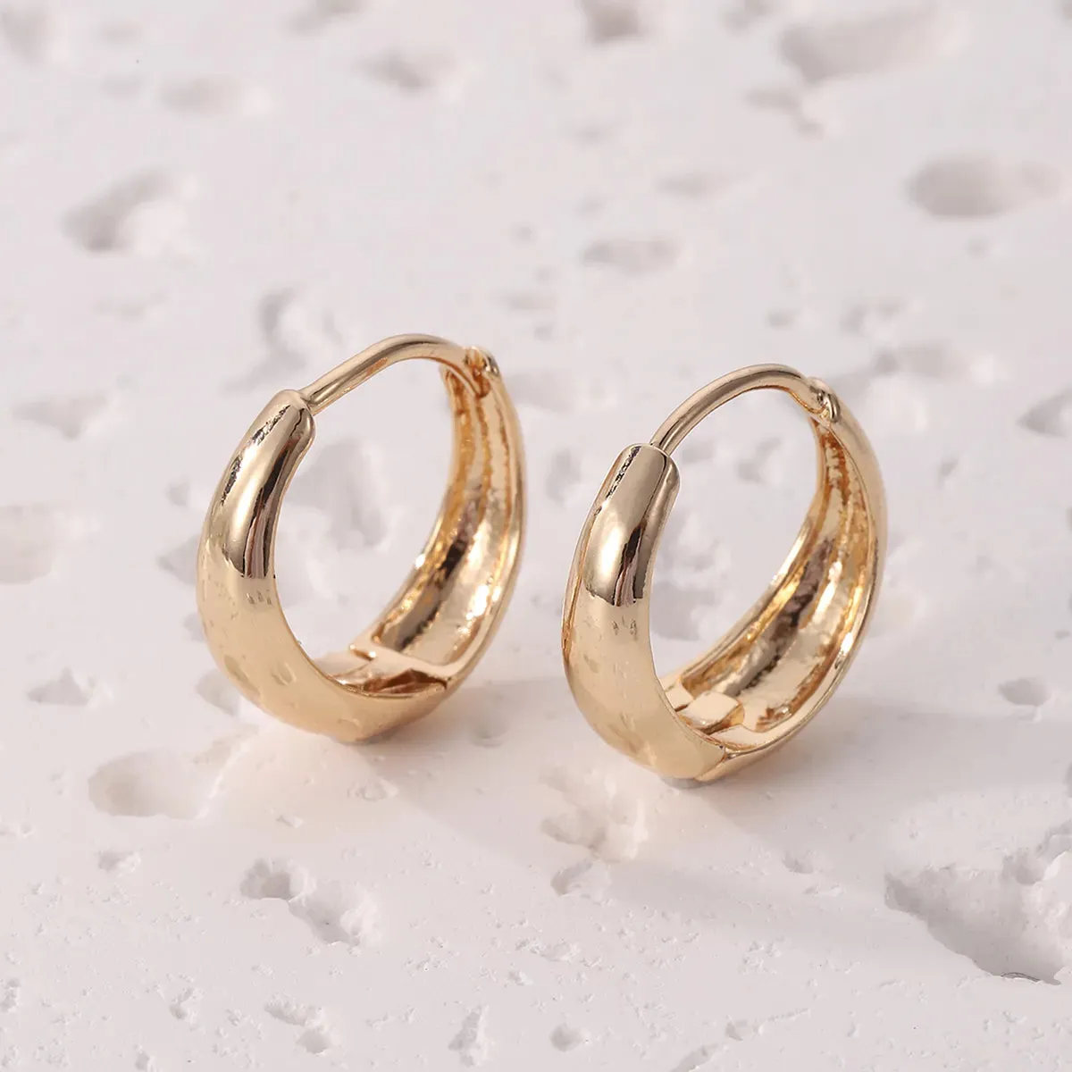 1 Pair Elegant Glam Solid Color Solid Color Copper Rose Gold Plated Silver Plated Earrings