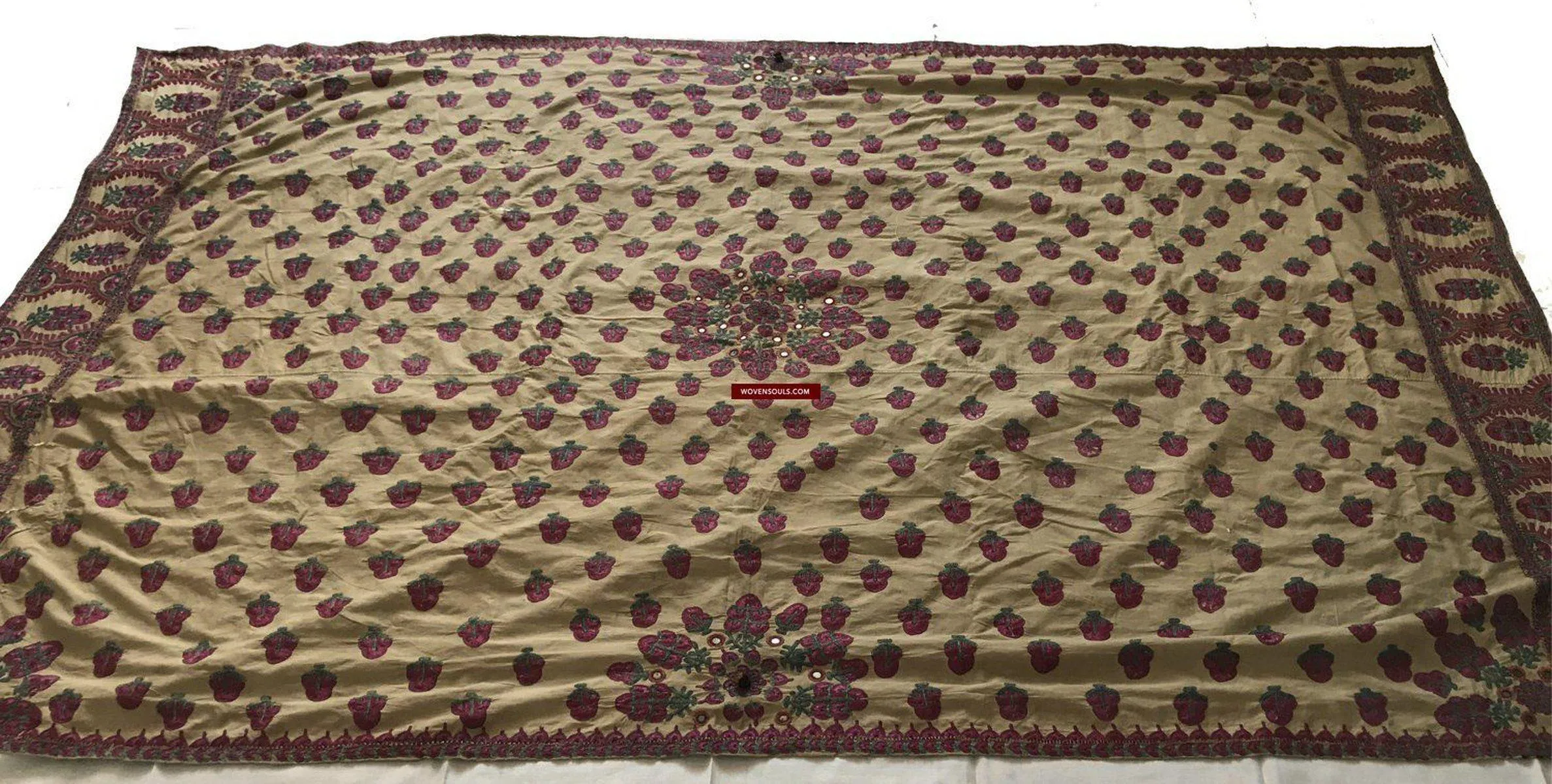 1366 SOLD Superb Old Sindh Odhana Abochani Wedding Shawl