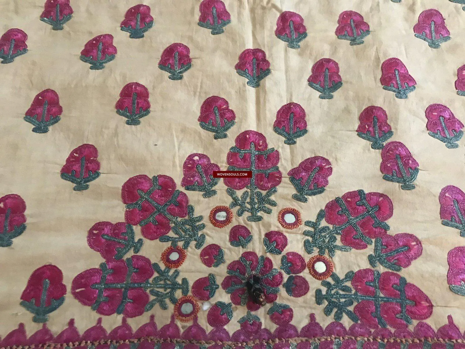 1366 SOLD Superb Old Sindh Odhana Abochani Wedding Shawl