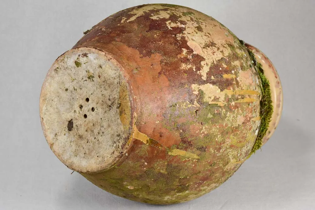 19th-century weathered Biot olive jar 20¾"