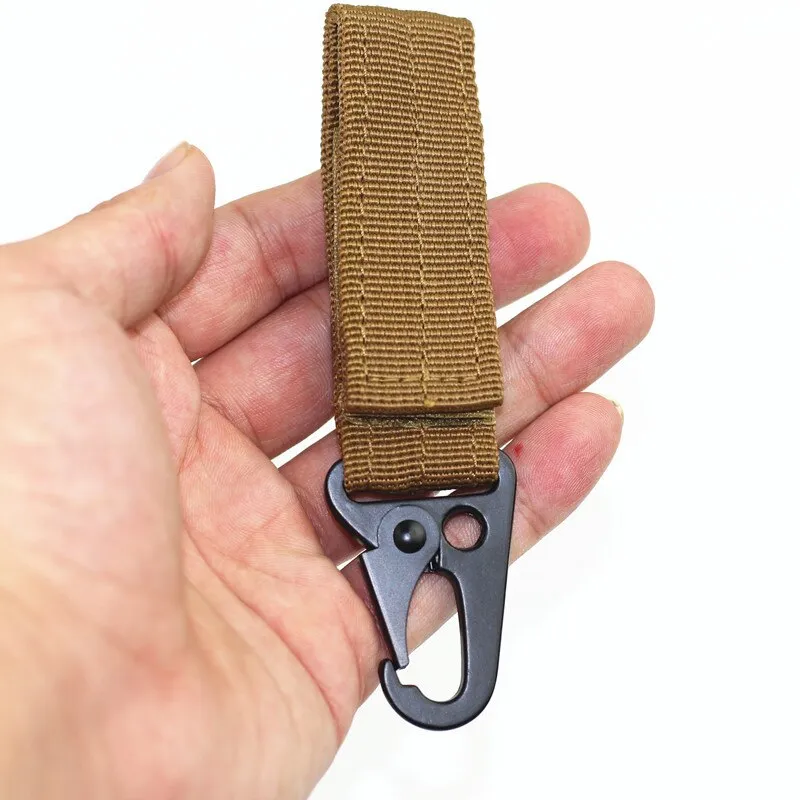 2PC Carabiner Hanger Tactical MOLLE Webbing Strap