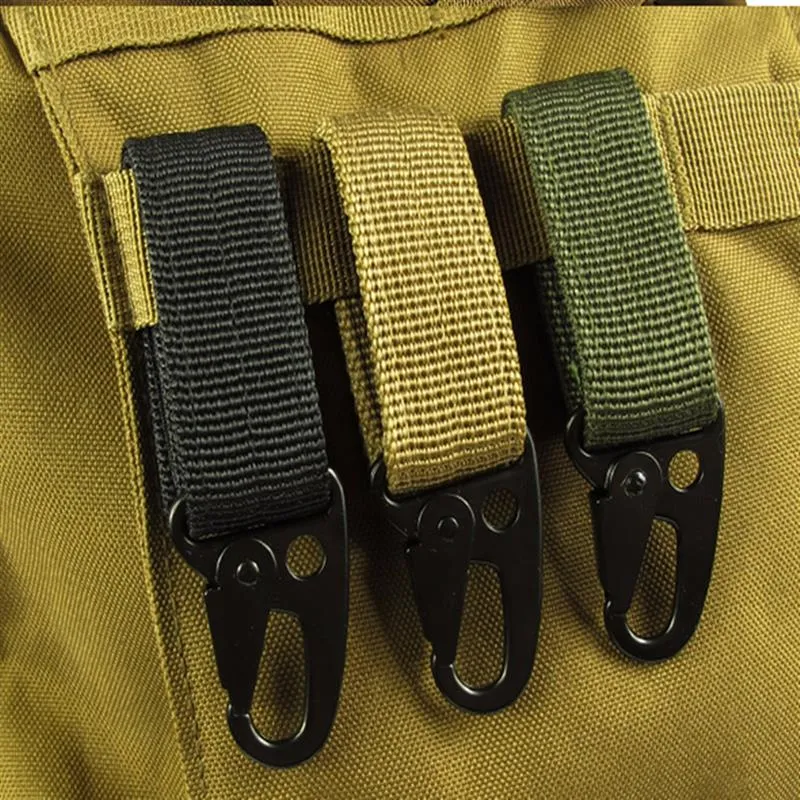 2PC Carabiner Hanger Tactical MOLLE Webbing Strap