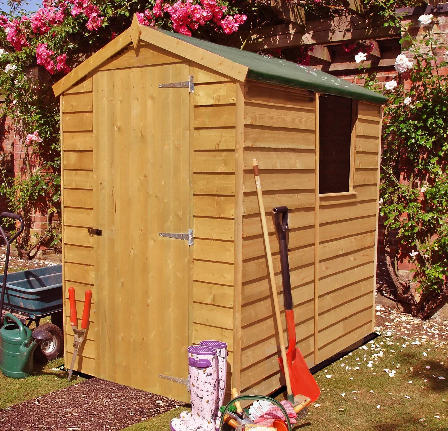 6'x4' Single Door Overlap Shed