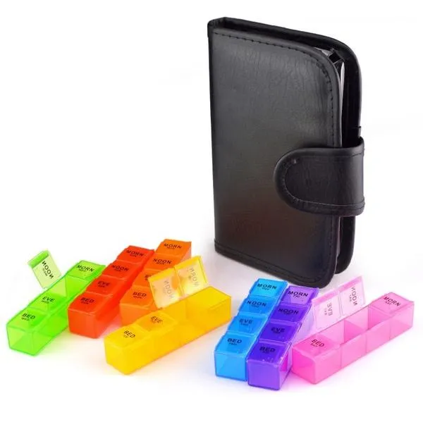 7 Day Extra Large Pill Organizer with Cute Travel Case