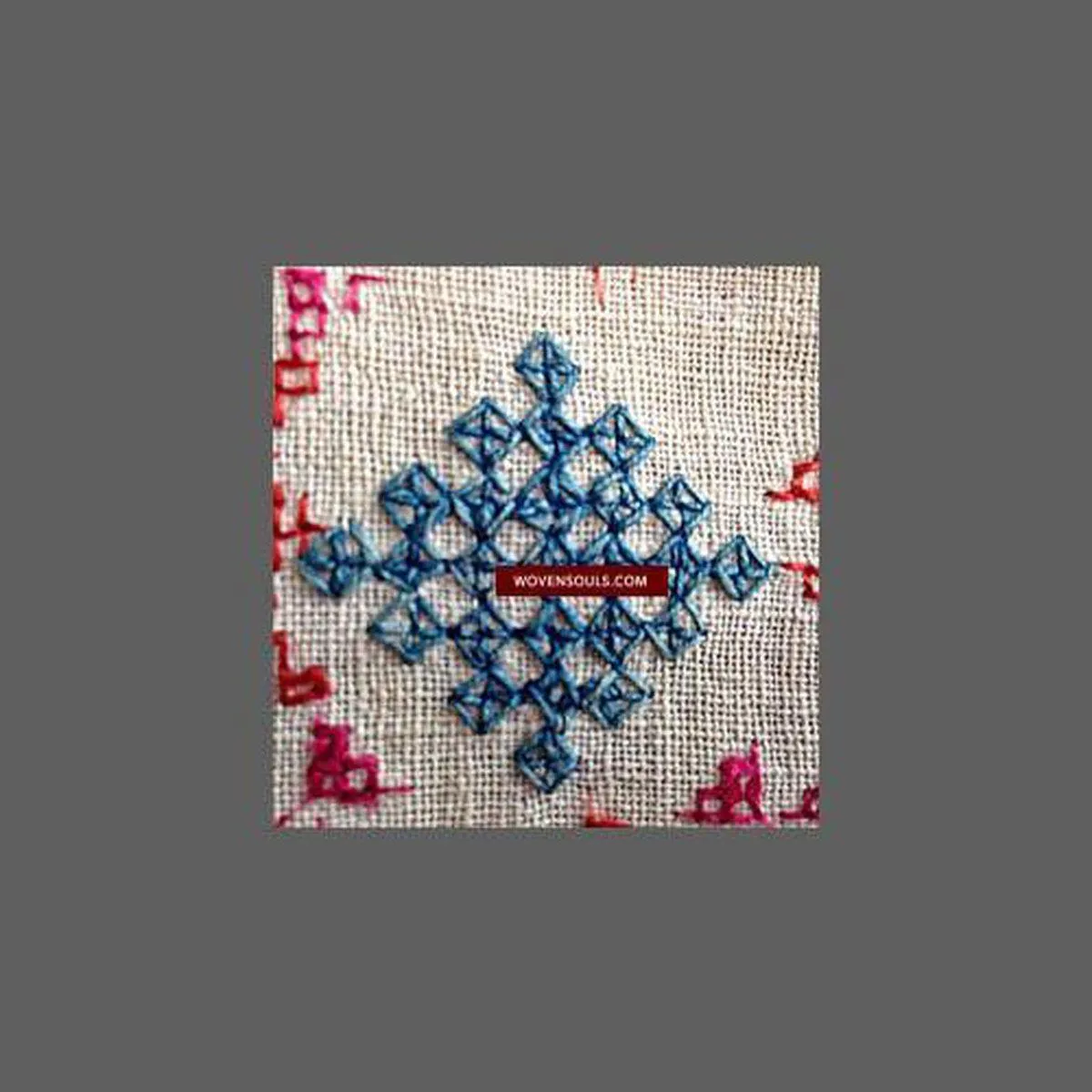 701 SOLD Hazara Snowflake Shawl - Antique Embroidery Textile Art