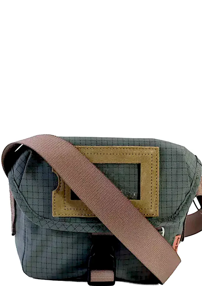 ACNE Studios Sweden. NEW W/O TAGS Unisex Adjustable Grid Print Foldover Messenger Style Shoulder Bag