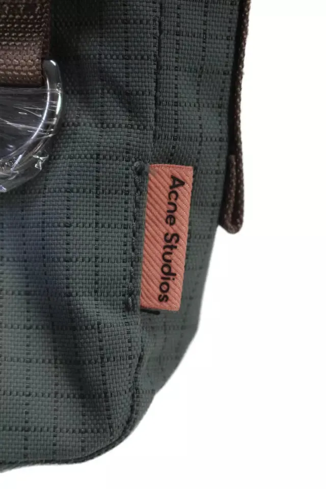 ACNE Studios Sweden. NEW W/O TAGS Unisex Adjustable Grid Print Foldover Messenger Style Shoulder Bag