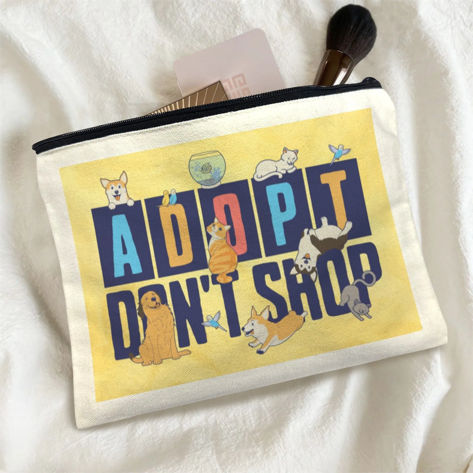 Adopt Don't Shop Cosmetic Bag