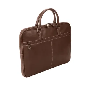 Adpel Sorento Slim 15.4" Leather Laptop Bag | Brown