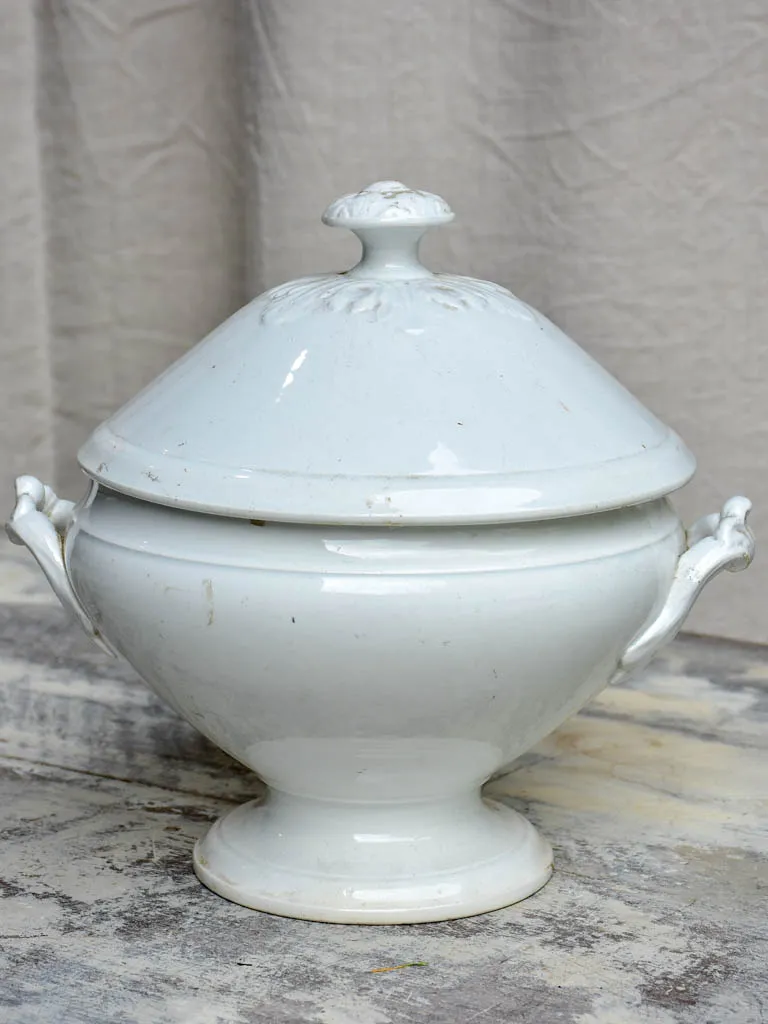 Antique French soup tureen - Lunéville stoneware