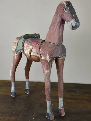 Antique rustic French toy horse - 19th Century