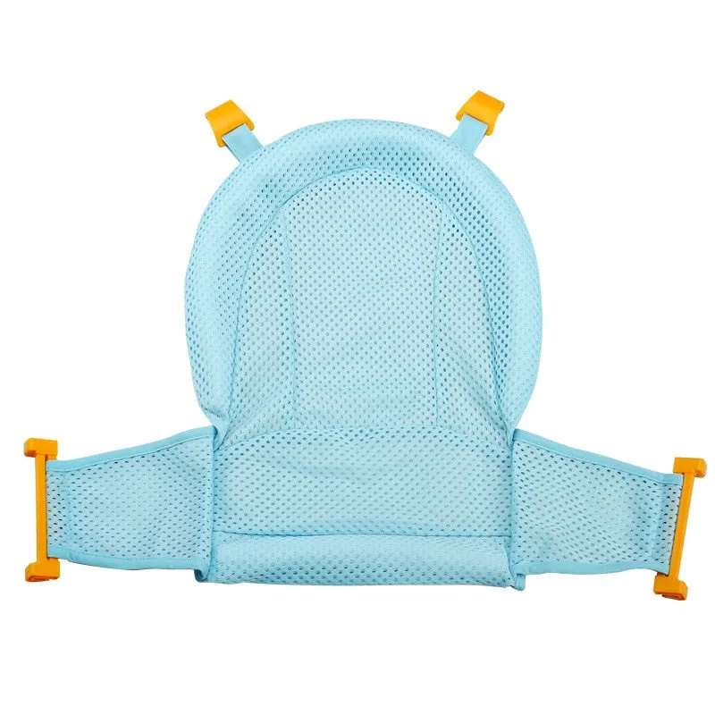 Baby Bath Seat Support Mat Foldable Baby Bath Tub Pad & Chair Newborn Bathtub Pillow Infant Anti-Slip Soft Comfort Body Cushion