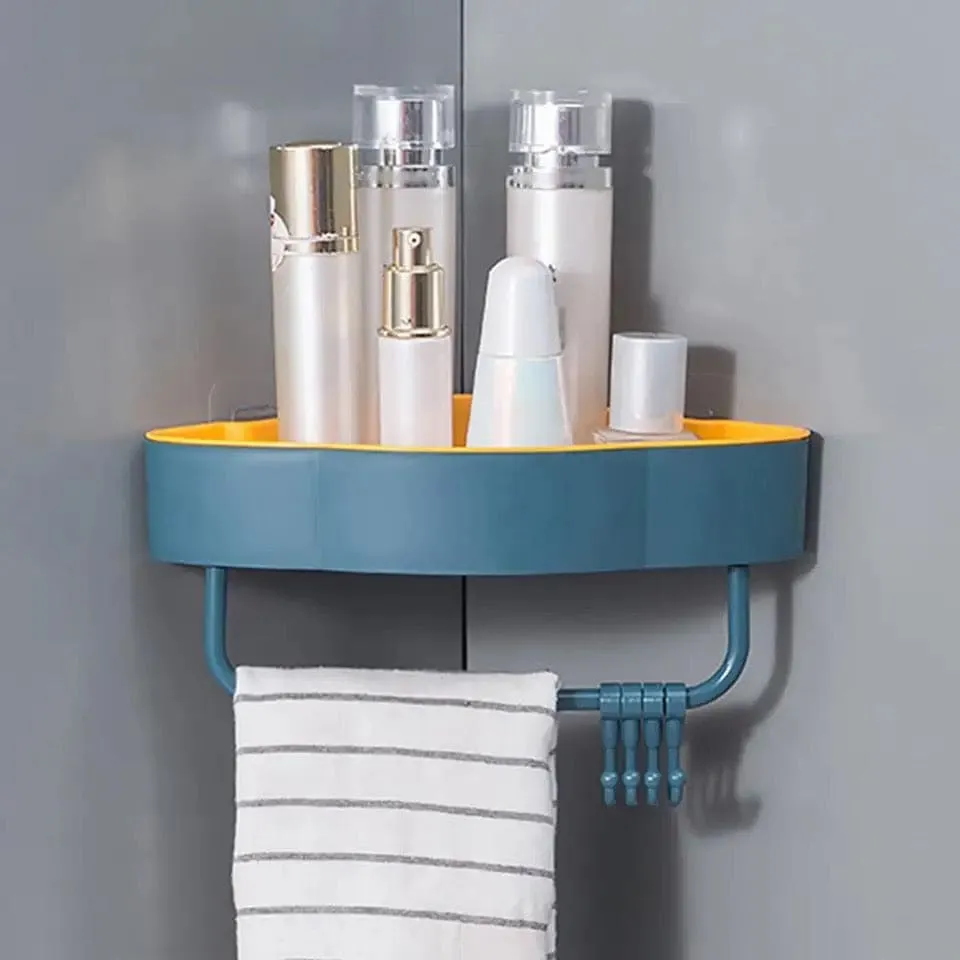 Bathroom Corner Shelf, Wall-Mounted Corner Shelf Storage Rack, kitchen Punch Free Organizer