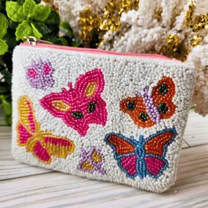 Beaded Butterfly Coin Purse