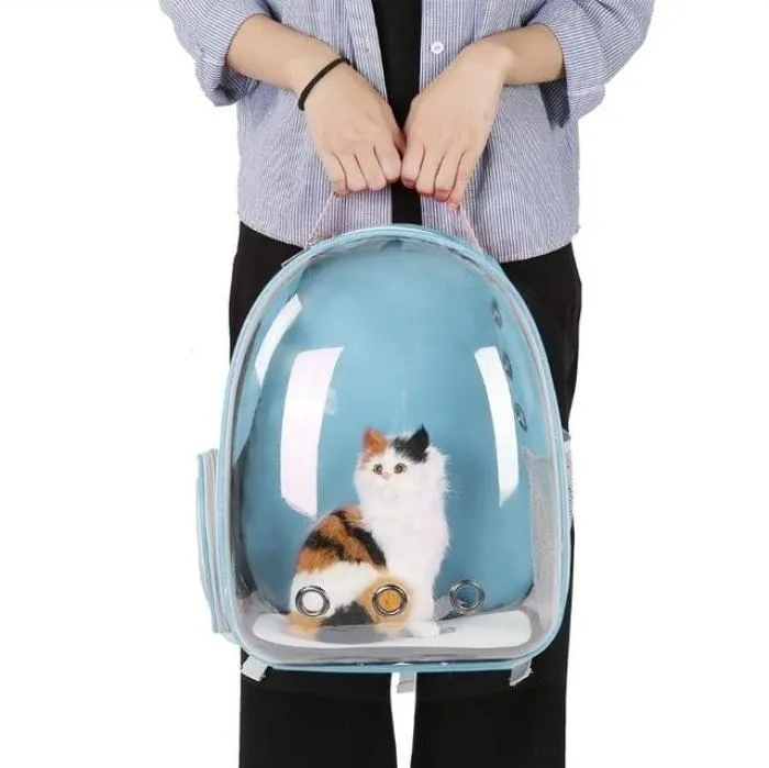 Beautiful Transparent Portable Cat Carrier Bag -  Washable