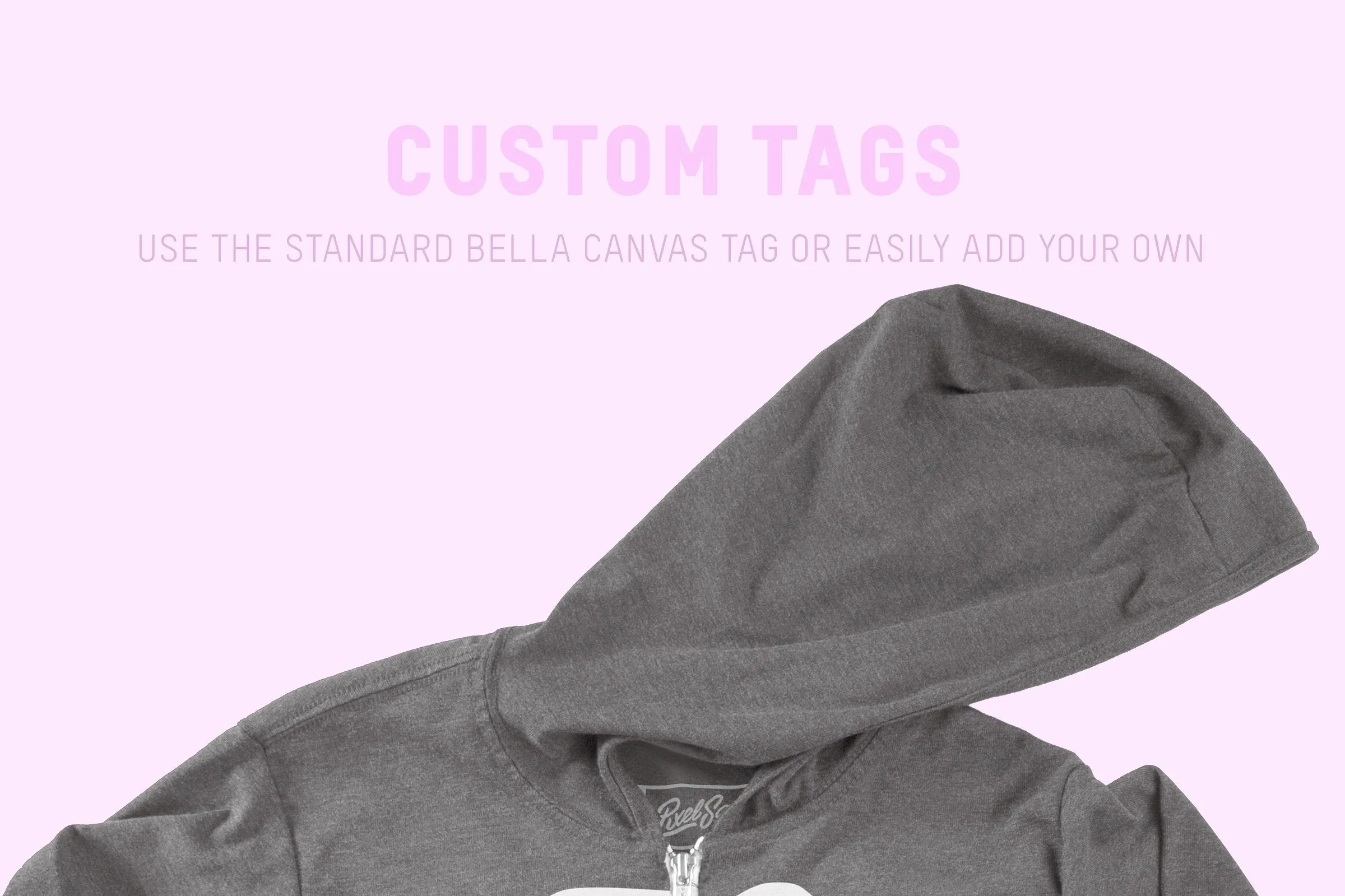 Bella   Canvas 3939 Zip-Up Hoodie Mockups