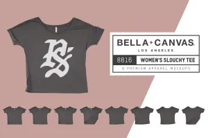 Bella   Canvas 8816 Women's Slouchy T-Shirt Mockups