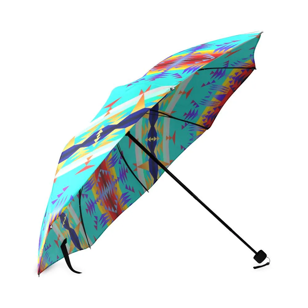 Between the Mountains Fire Foldable Umbrella