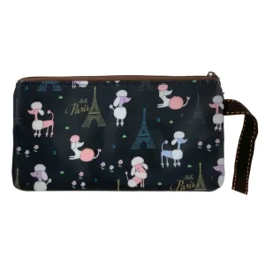 Black Poodle in Paris Long Coin Purse