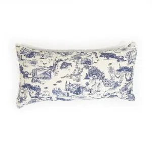 Blank Canvas Savannah toile pillow - 12" X 24"