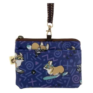 Blue Snow Corgi Card & Coin Purse