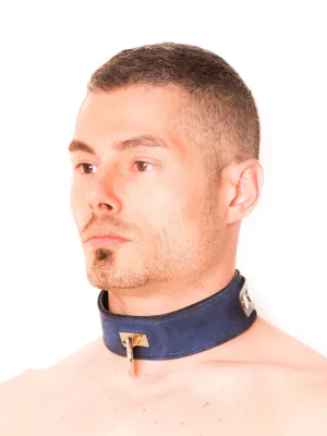 Blue Suede O-Ring Collar