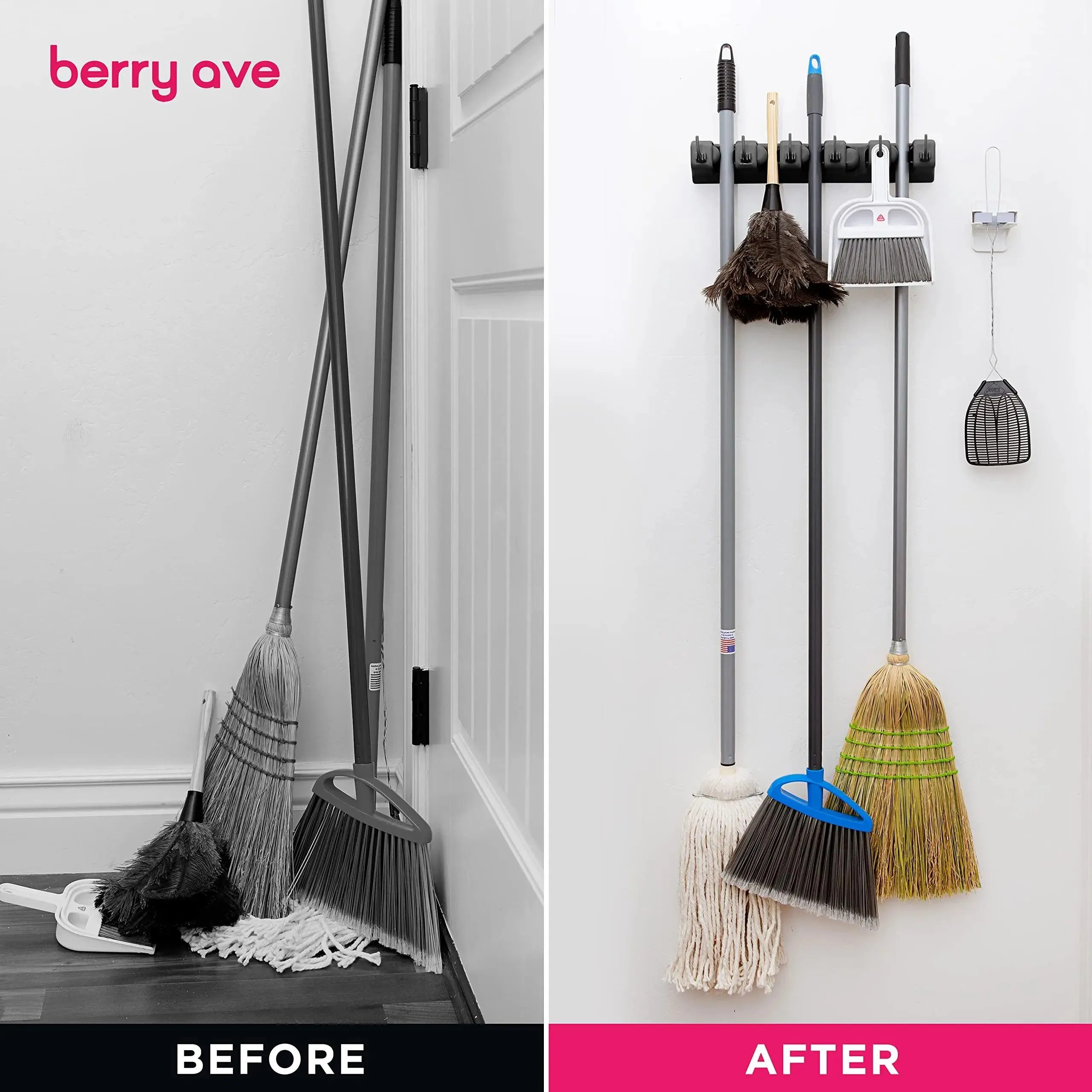 Broom and Mop Organizer Shelf: Efficient Home Organization Solution