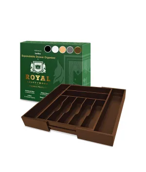 Brown Drawer Organizer by Royal Craft Wood