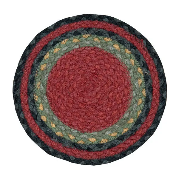 Burgundy/Olive/Charcoal Braided Rug In Different Shapes And Sizes