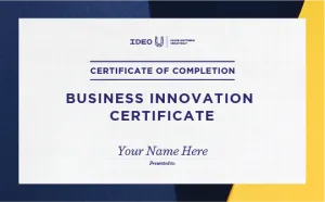 Business Innovation Certificate