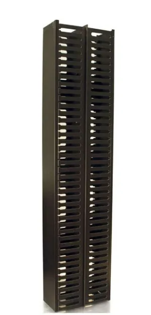 C2G Rack Mount Cable Management - Doubled Sided Vertical Cable Organizer For Server Racks - Universal 35" Design Attaches To Existing Rack Holes - Route Cables Through Front & Back Finger Duct