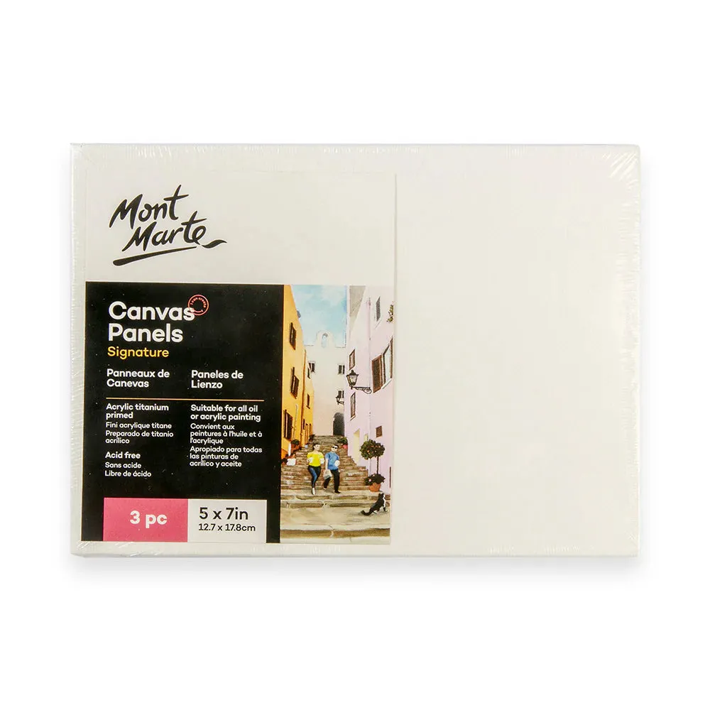 Canvas Panels Signature 3pc (5 x7in) - Mont Marte