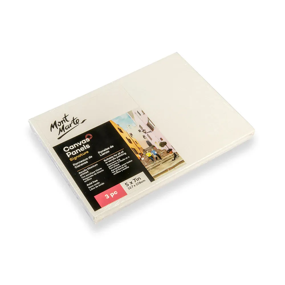 Canvas Panels Signature 3pc (5 x7in) - Mont Marte