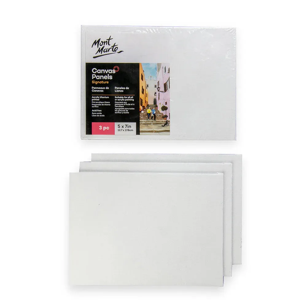 Canvas Panels Signature 3pc (5 x7in) - Mont Marte