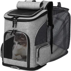 Cat Carrier Backpack Expandable Mesh Foldable