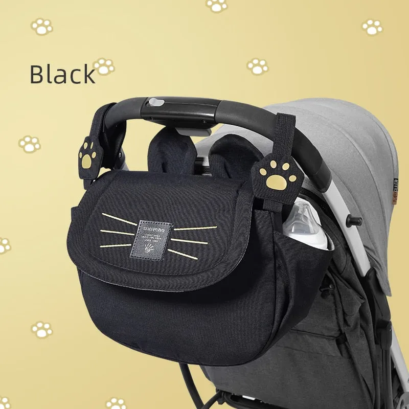 Cat-Style Mommy Travel Bag Baby Stroller Organizer