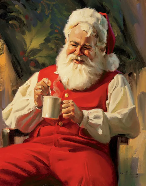 CB1046 Santa's Special Blend - Unframed Canvas Giclee 16" X 20"