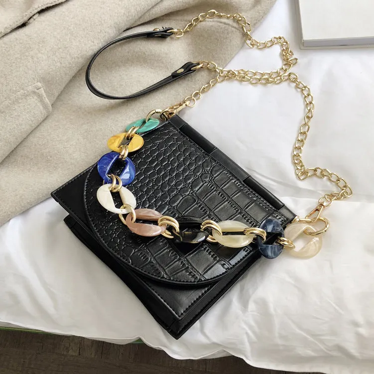 Chain Ornament Shoulder Handbag