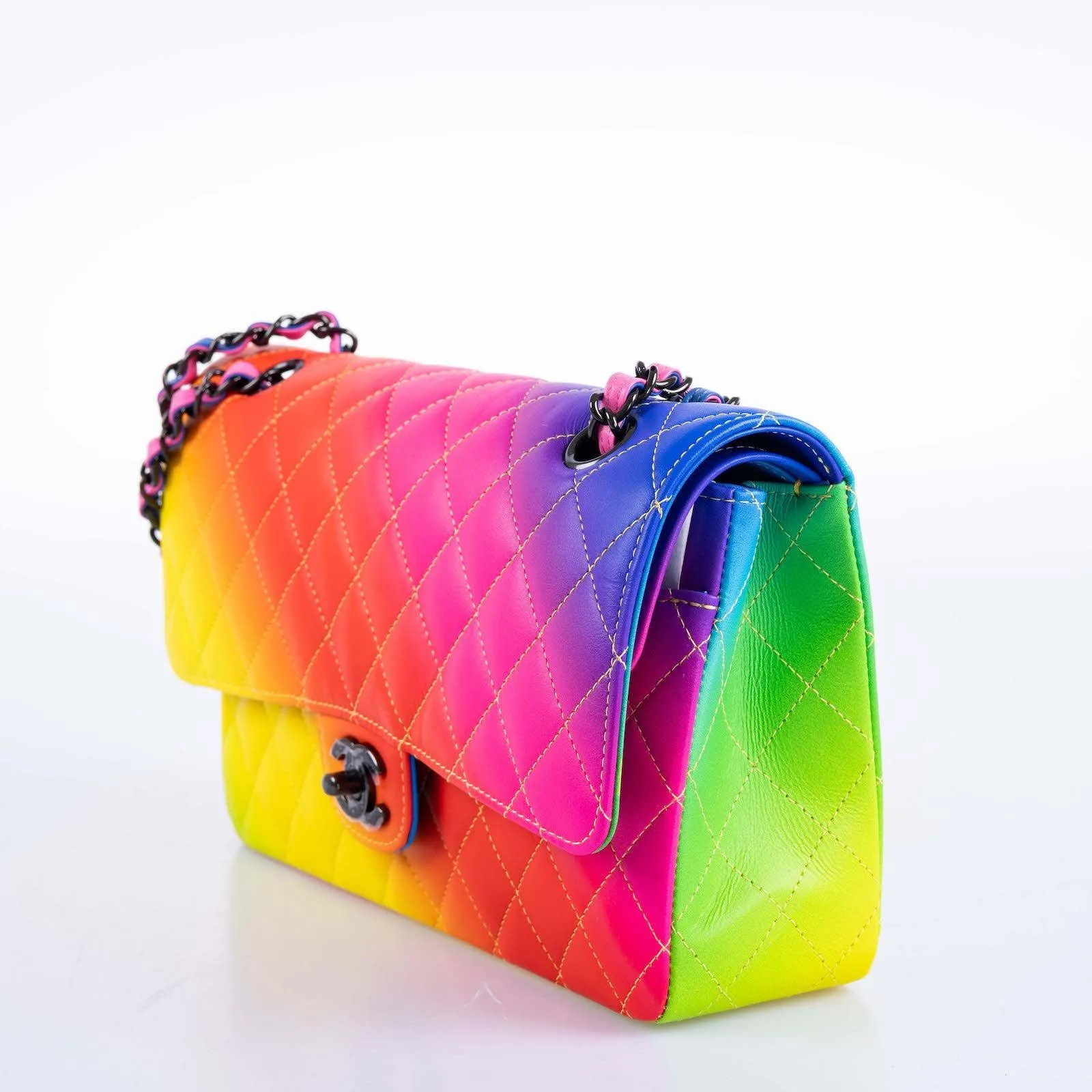 Chanel Medium Classic Flap Bag Rainbow 23C (Cruise Collection)