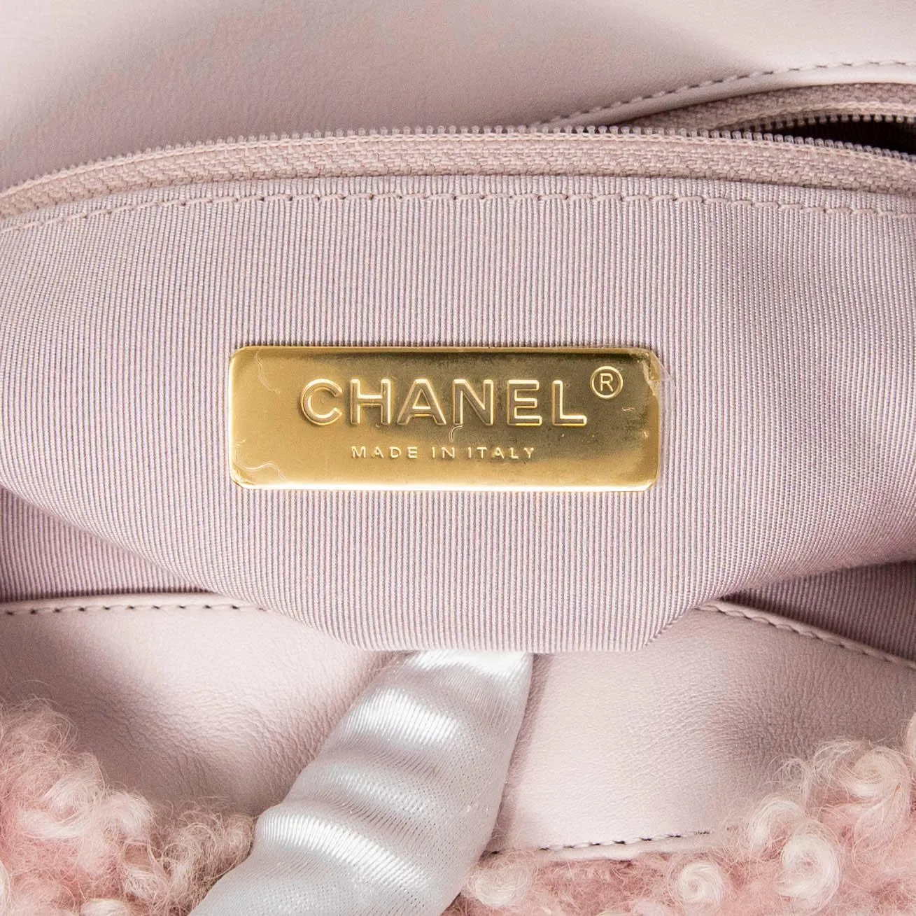 Chanel Pink Shearling Small 19 Flap