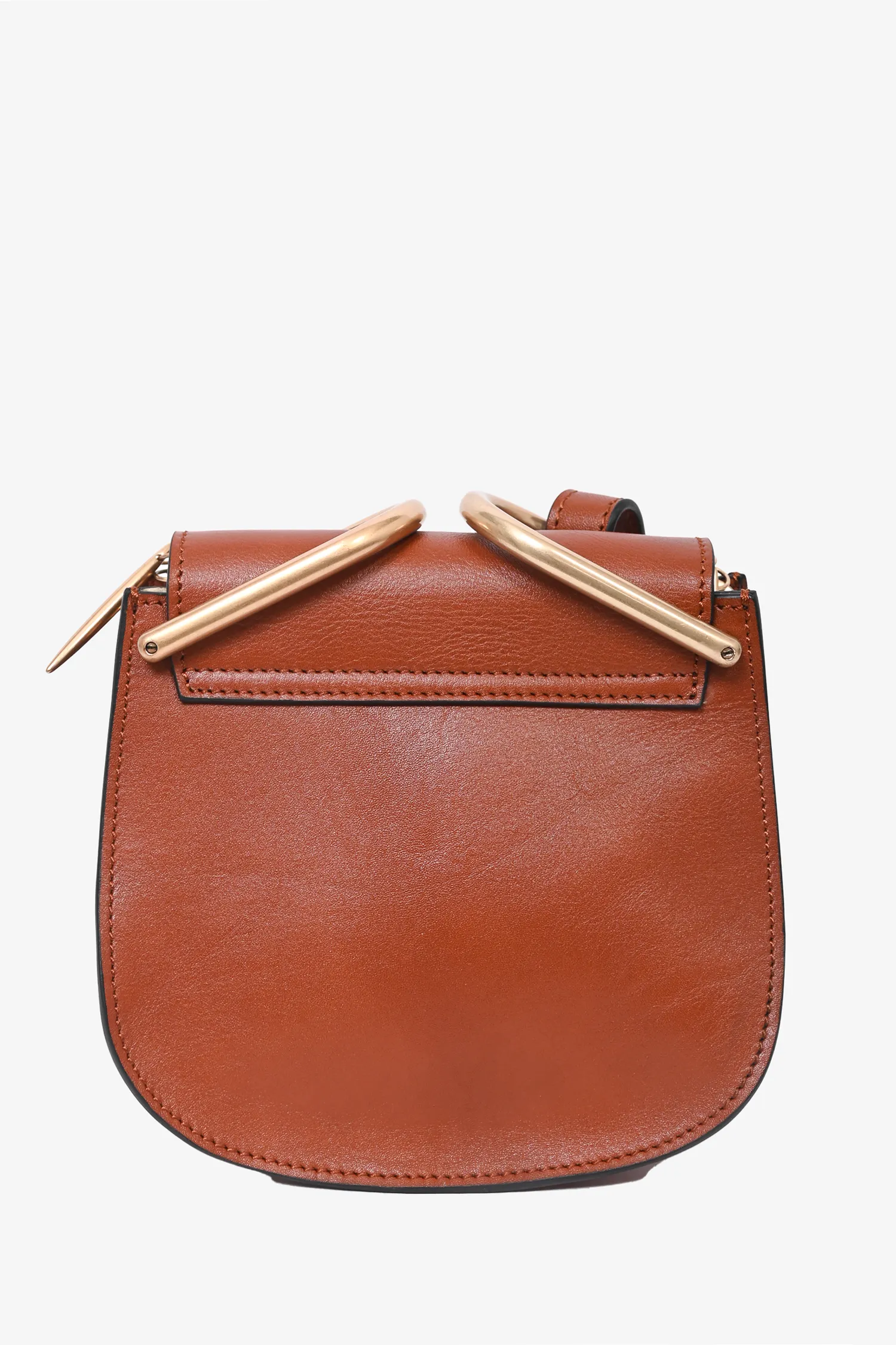 Chloe Brown Leather 'Hudson' Crossbody Bag