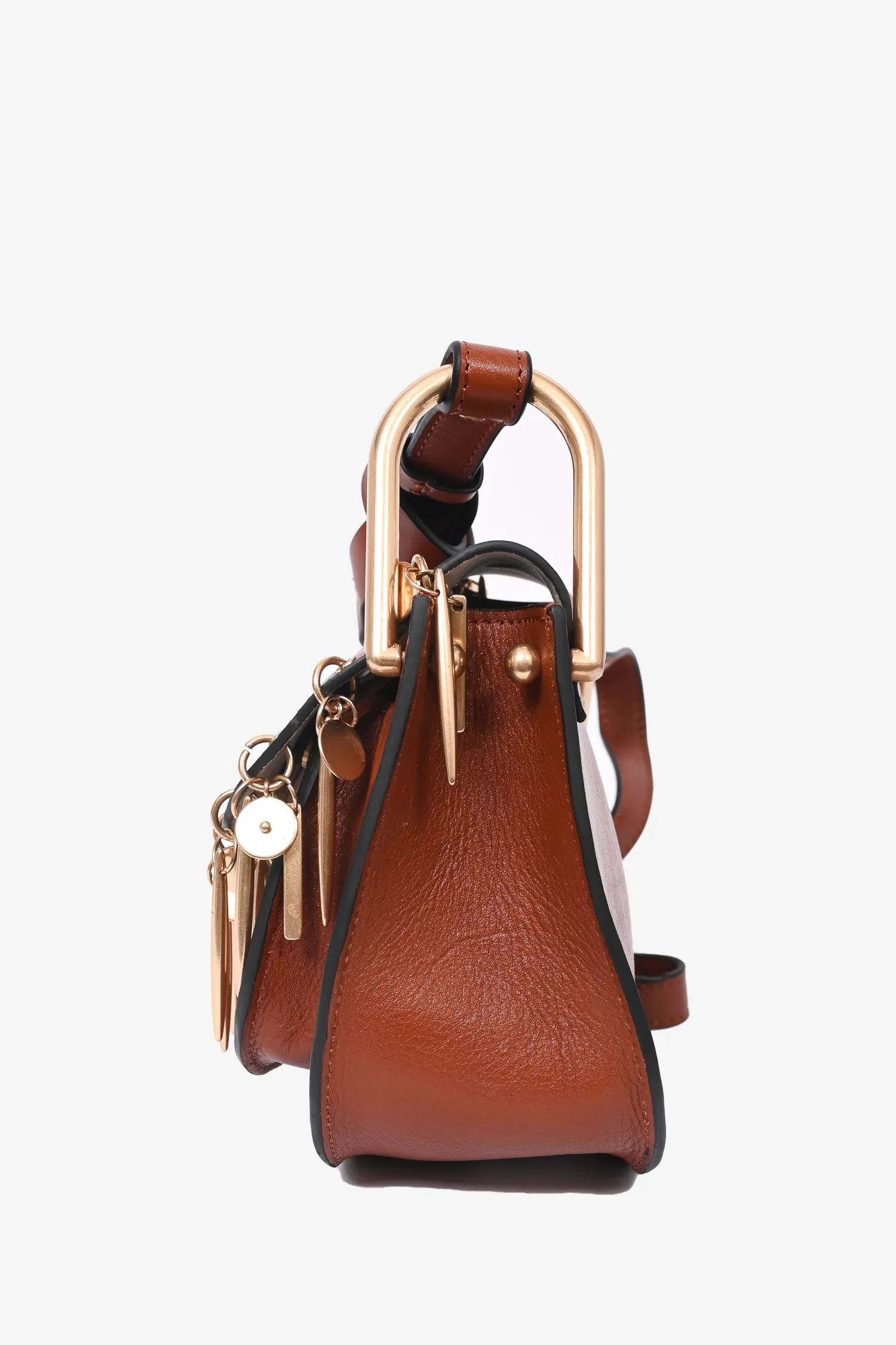 Chloe Brown Leather 'Hudson' Crossbody Bag