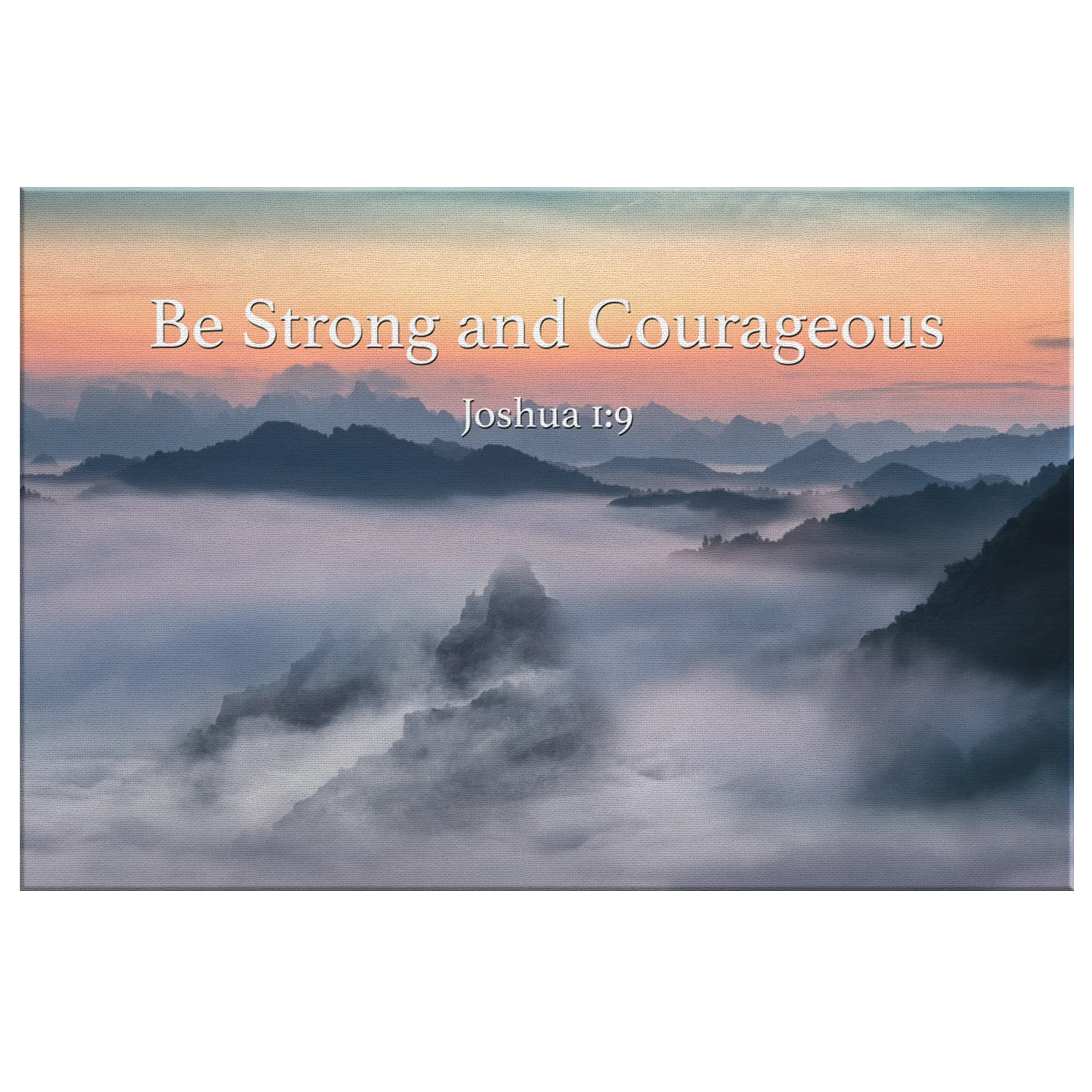 Christian Bible Quote Wall Art - Be Strong & Courageous