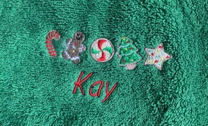 Christmas Jute Gift Bag - Christmas Cookies - Personalised