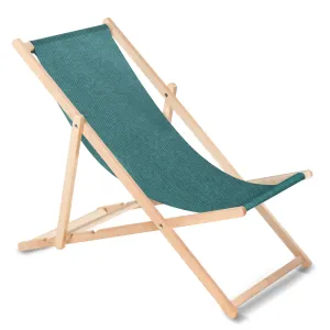 Classic beech deckchair GreenBlue GB183M Melange turquoise