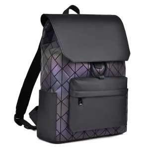 Computer Backpack Men's Business Colorful Laser Reflective Travel Backpack Large Capacity Design Drawstring Backpack