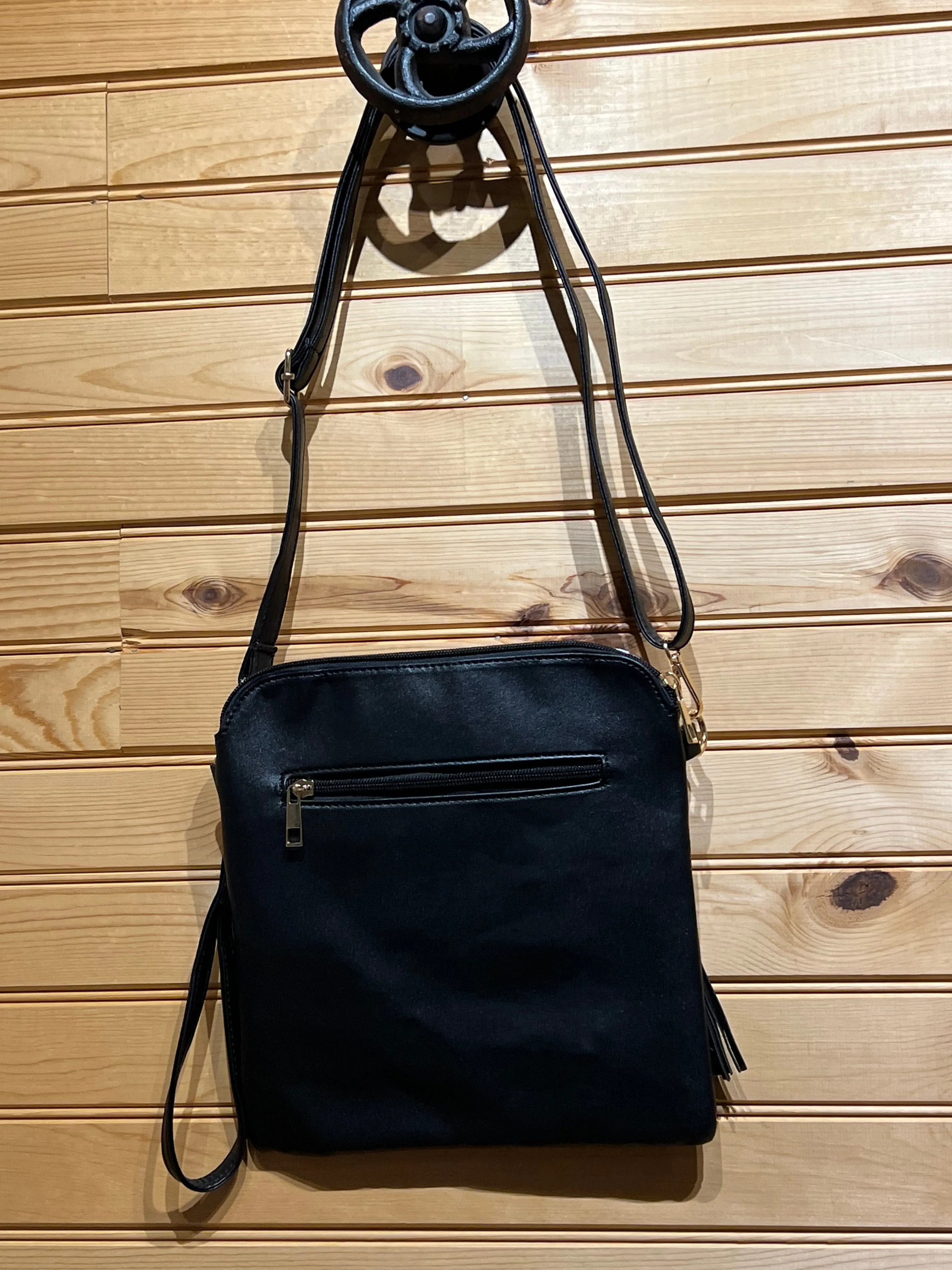 Cross Body Purse - Black Cow