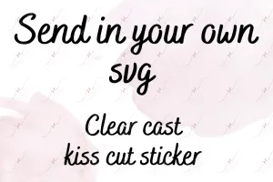 Custom clear cast business sticker set