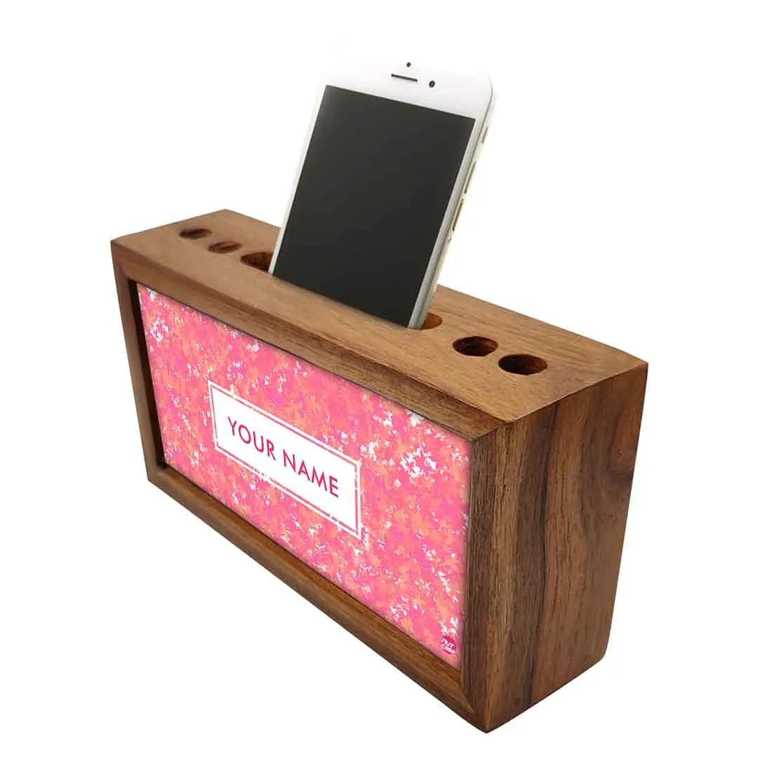 Custom Wooden desk organizer tray - Pink