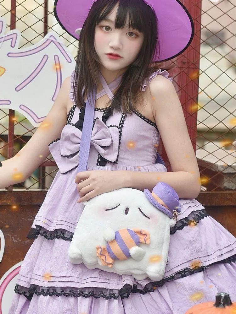 Cute Candy Halloween Ghost Girl Shoulder Messenger Bag